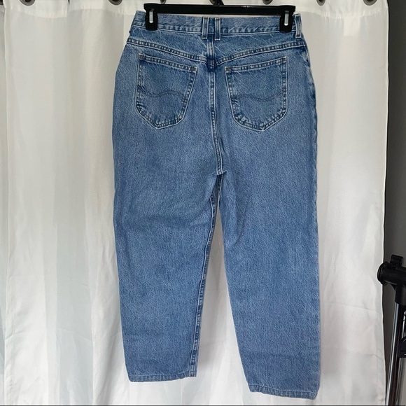 Lee Jeans Straight Leg Regular Fit Mom Jeans High Waisted Vintage Denim Pants - Picture 8 of 10